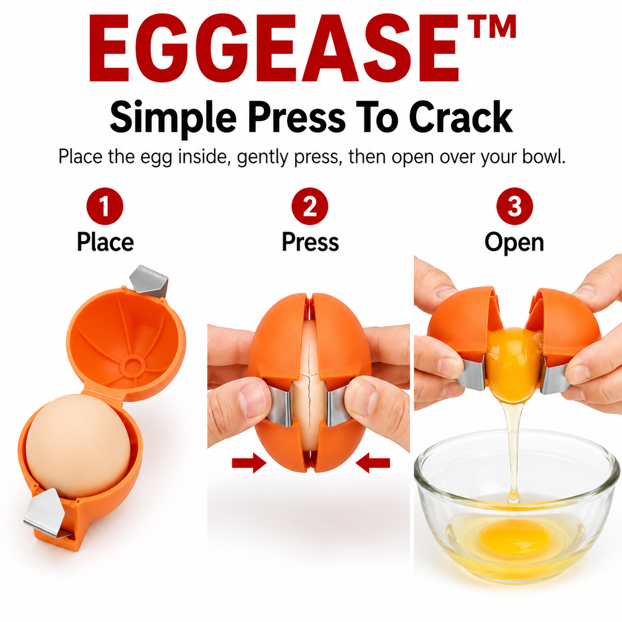 EggEase™ Easy Egg Cracker Tool