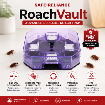RoachVault - The Reusable Roach Trap That Locks Pests Inside.