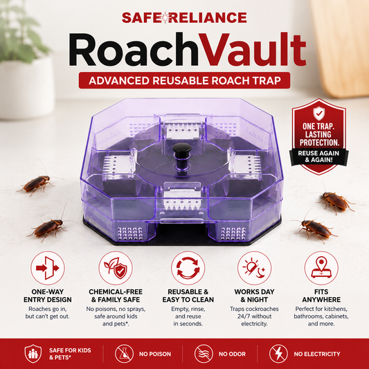 RoachVault - The Reusable Roach Trap That Locks Pests Inside.