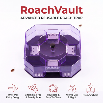 RoachVault - The Reusable Roach Trap That Locks Pests Inside.