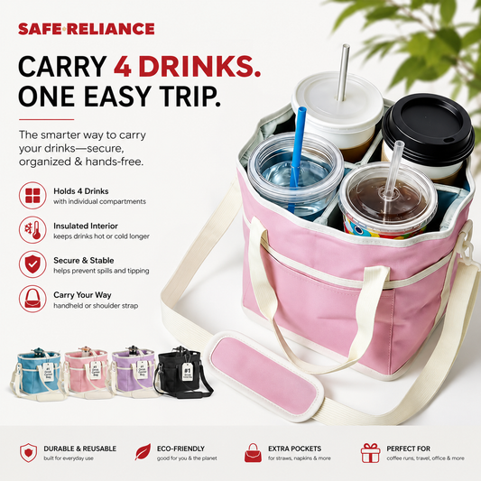 SafeCarry™ 4-Cup Insulated Drink Carrier