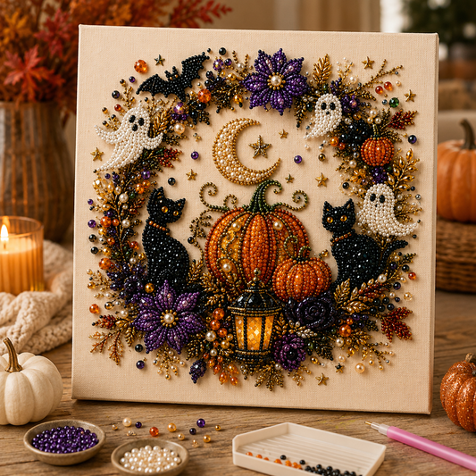 Halloween Glow™ DIY Pearl Art Kit – Sparkling Halloween Diamond Painting