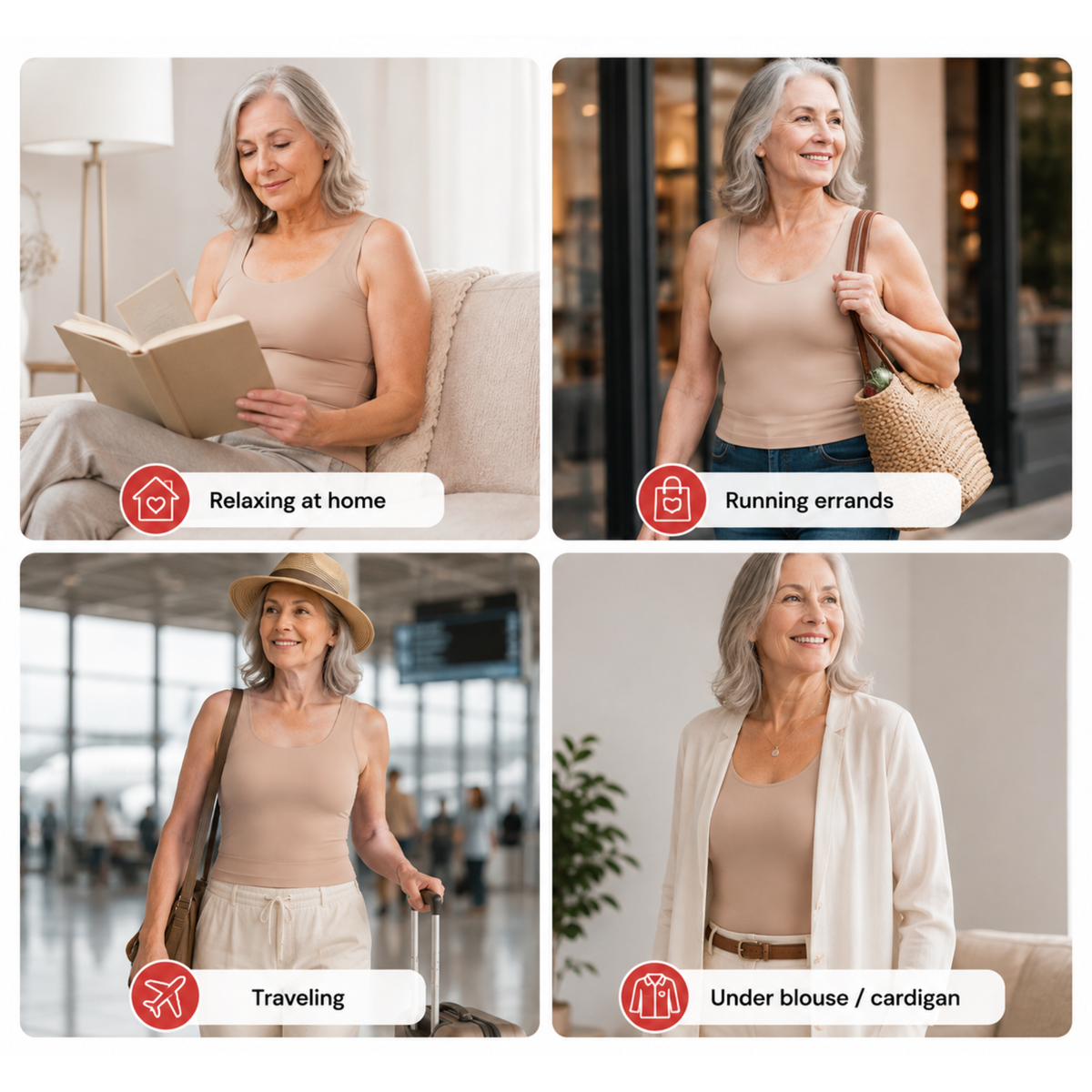 Comfortelle™ Built-In Bra Support Tank