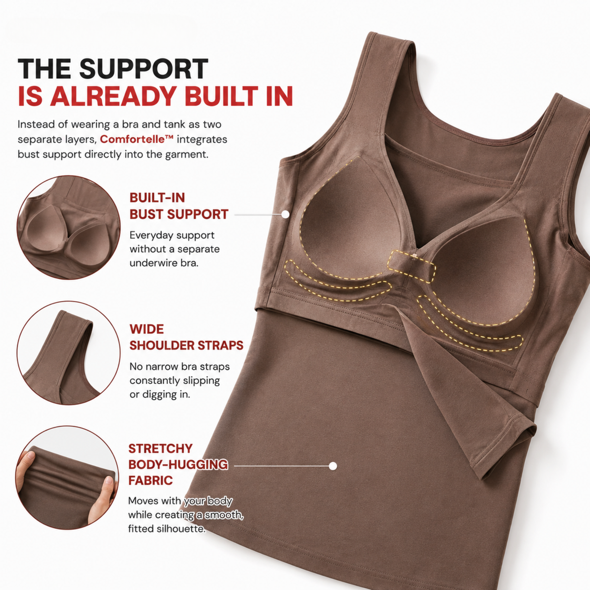 Comfortelle™ Built-In Bra Support Tank