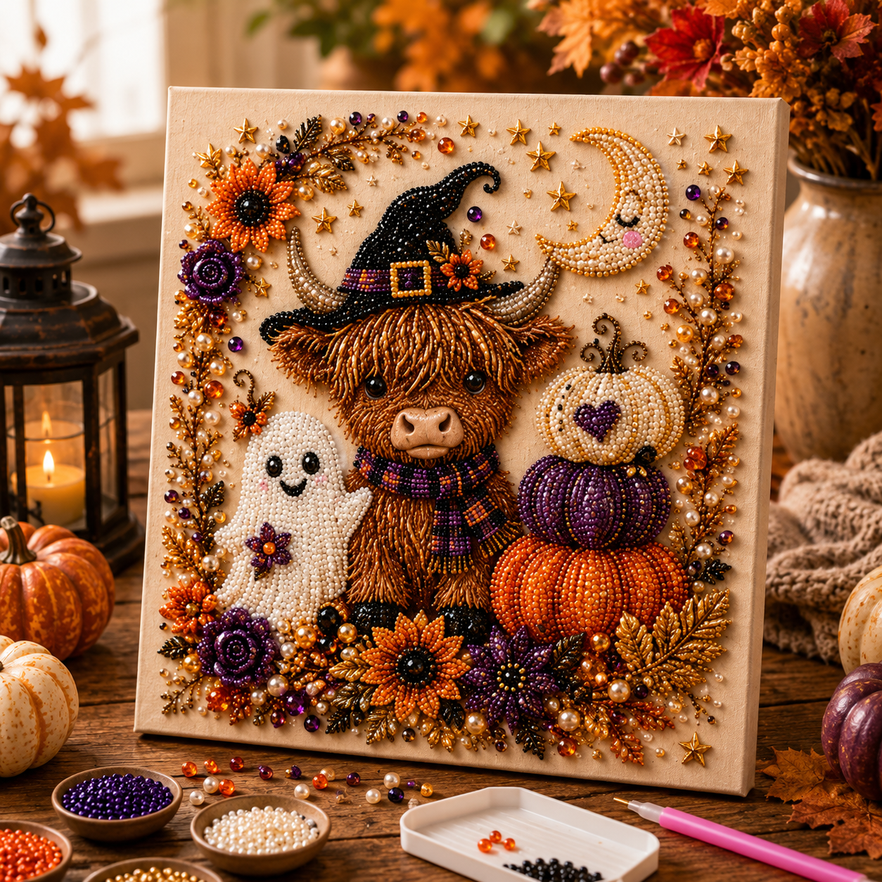 Halloween Glow™ DIY Pearl Art Kit – Sparkling Halloween Diamond Painting