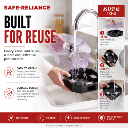 RoachVault - The Reusable Roach Trap That Locks Pests Inside.