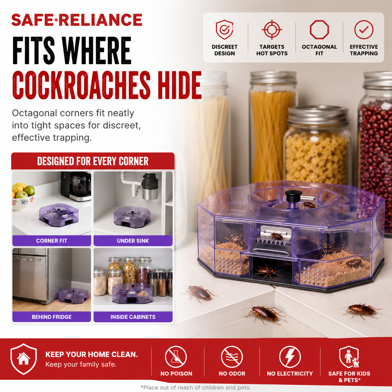 RoachVault - The Reusable Roach Trap That Locks Pests Inside.