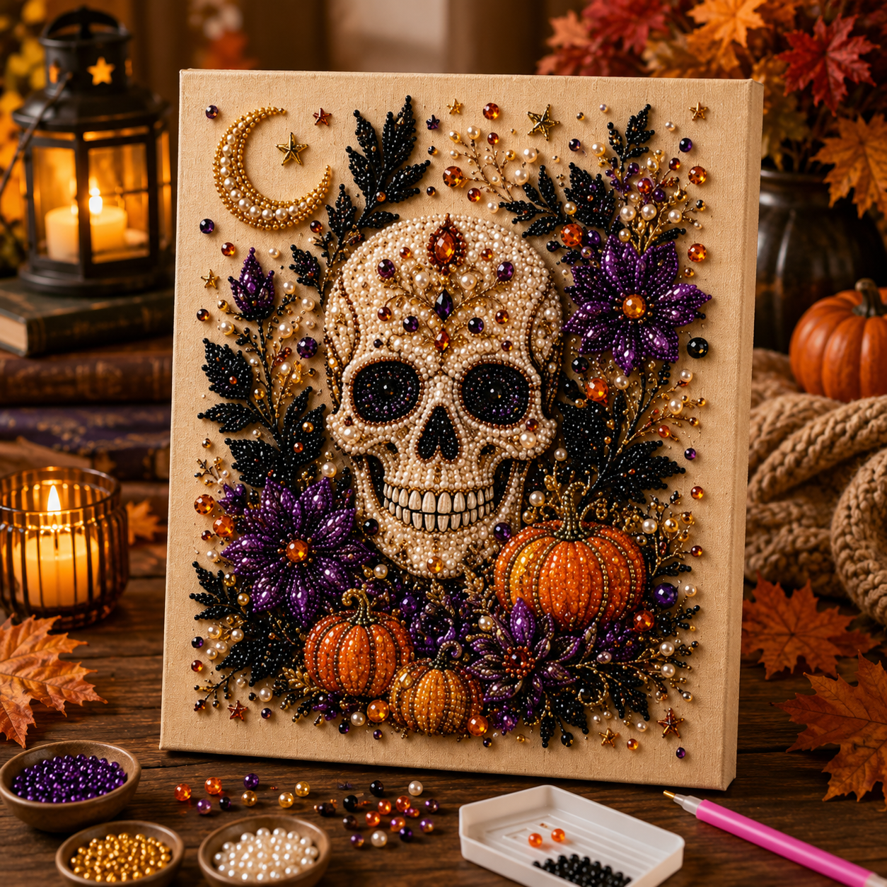 Halloween Glow™ DIY Pearl Art Kit – Sparkling Halloween Diamond Painting