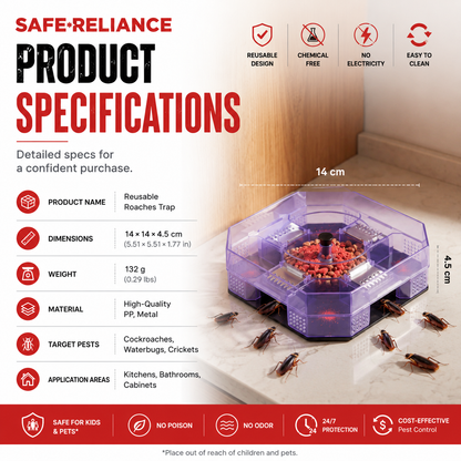RoachVault - The Reusable Roach Trap That Locks Pests Inside.