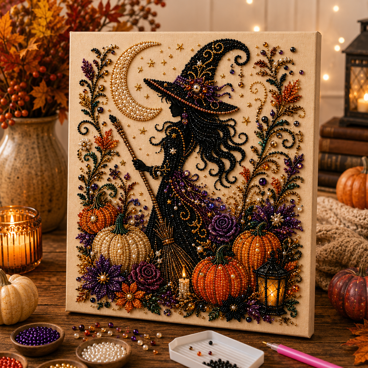 Halloween Glow™ DIY Pearl Art Kit – Sparkling Halloween Diamond Painting