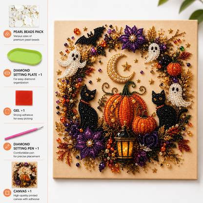 Halloween Glow™ DIY Pearl Art Kit – Sparkling Halloween Diamond Painting