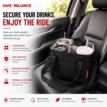 SafeCarry™ 4-Cup Insulated Drink Carrier