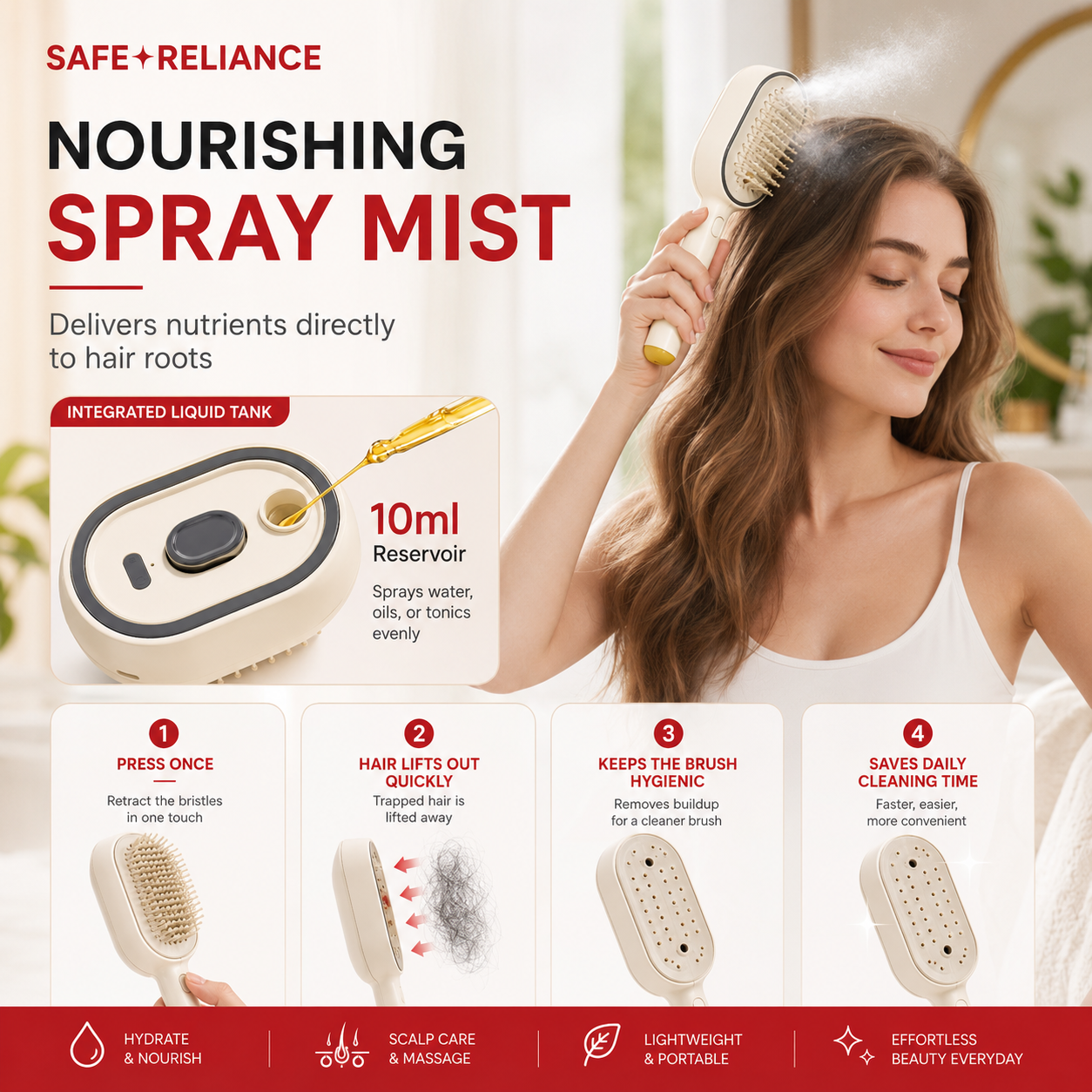 SilkMist™ Electric Spray Hair Brush