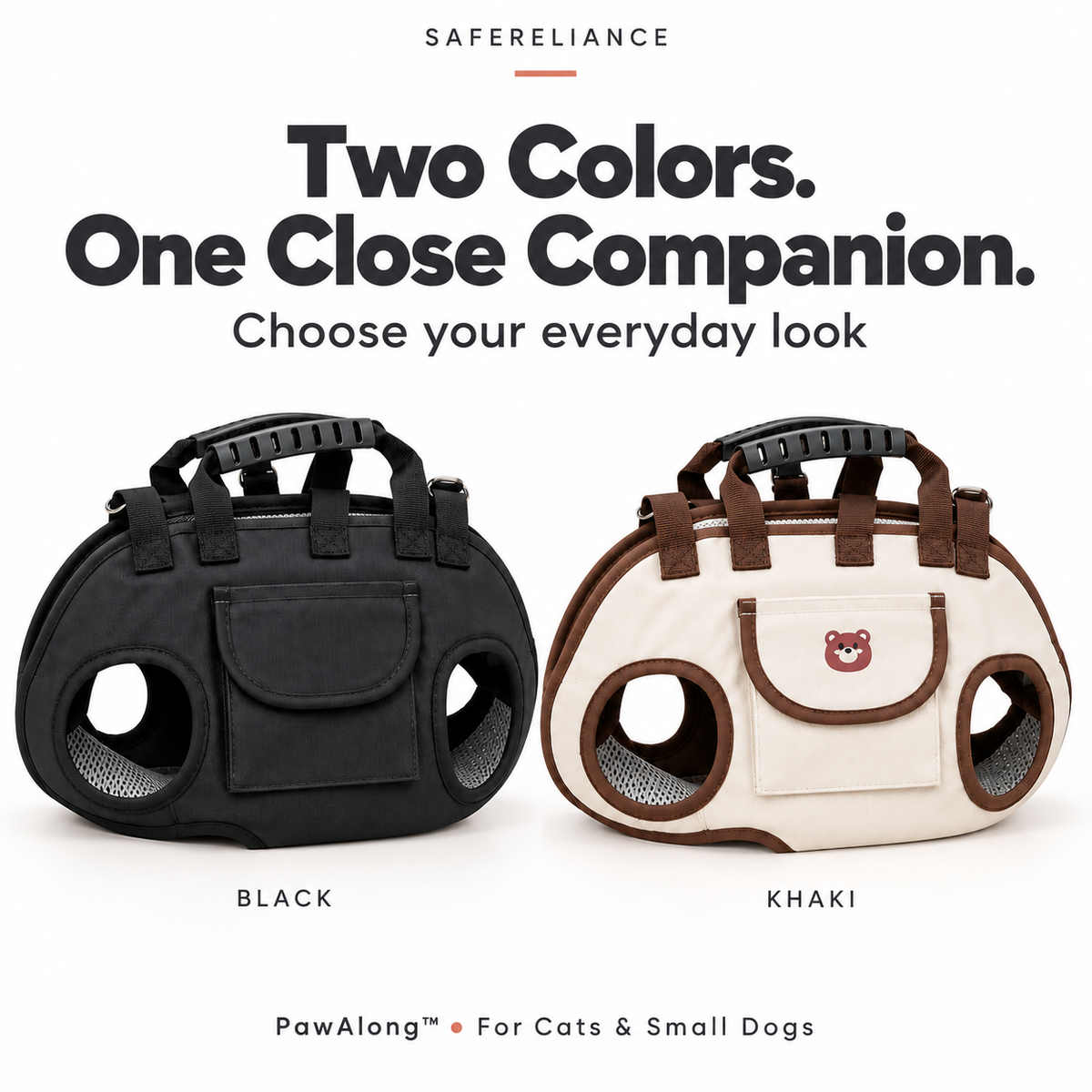 PawAlong™ 2-in-1 Pet Carrier for Cats & Small Dogs