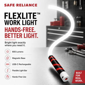 FlexLite™ Flexible LED Work Light with Magnetic Base & USB-C Rechargeable