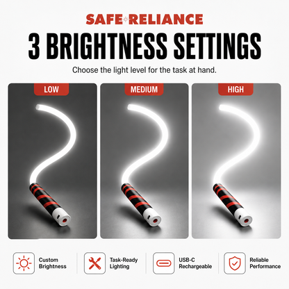 FlexLite™ Flexible LED Work Light with Magnetic Base & USB-C Rechargeable