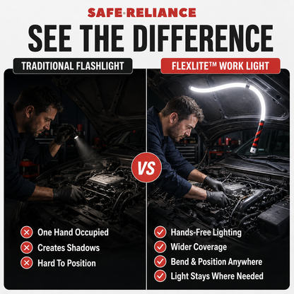 FlexLite™ Flexible LED Work Light with Magnetic Base & USB-C Rechargeable