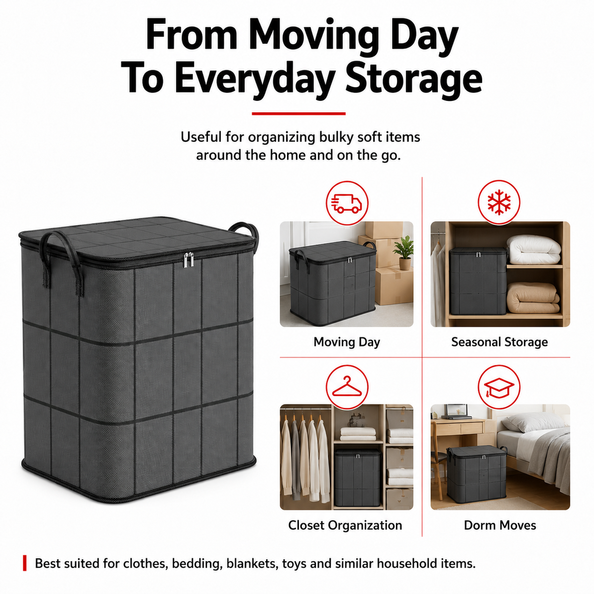 SafeStow™ Oversized Moving & Storage Bag with Reinforced Handles