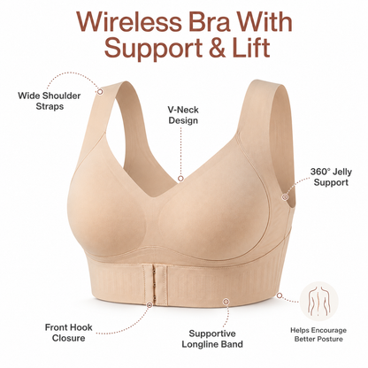 AlignLift™ Wireless Posture Support Bra – Front Closure Cross Back Bra