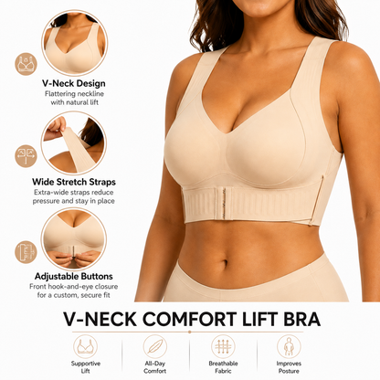 AlignLift™ Wireless Posture Support Bra – Front Closure Cross Back Bra