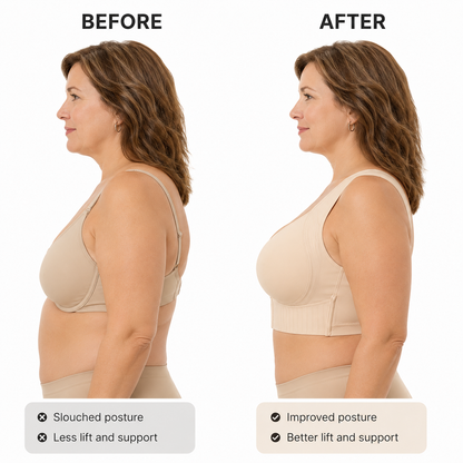 AlignLift™ Wireless Posture Support Bra – Front Closure Cross Back Bra