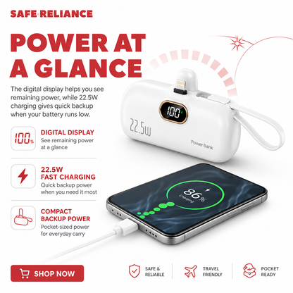 SafeCharge™ 22.5W Pocket Power Bank