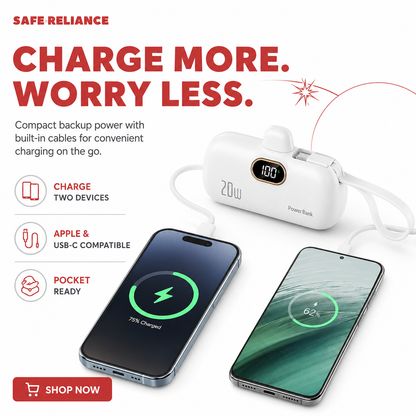 SafeCharge™ 22.5W Pocket Power Bank