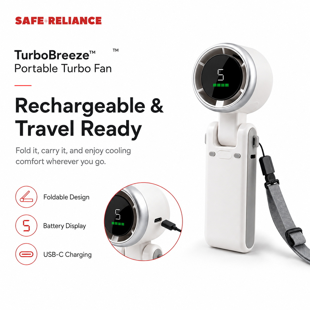 TurboBreeze™ Portable Turbo Fan