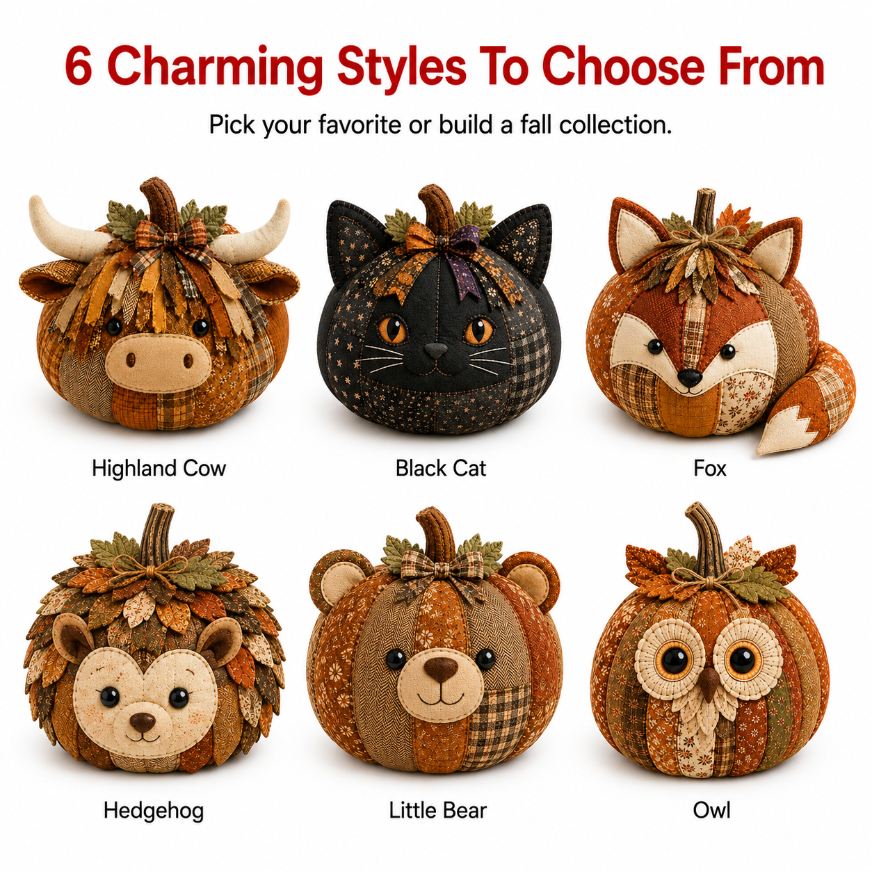 CozyCritters™ DIY Animal Pumpkin Sewing Kit