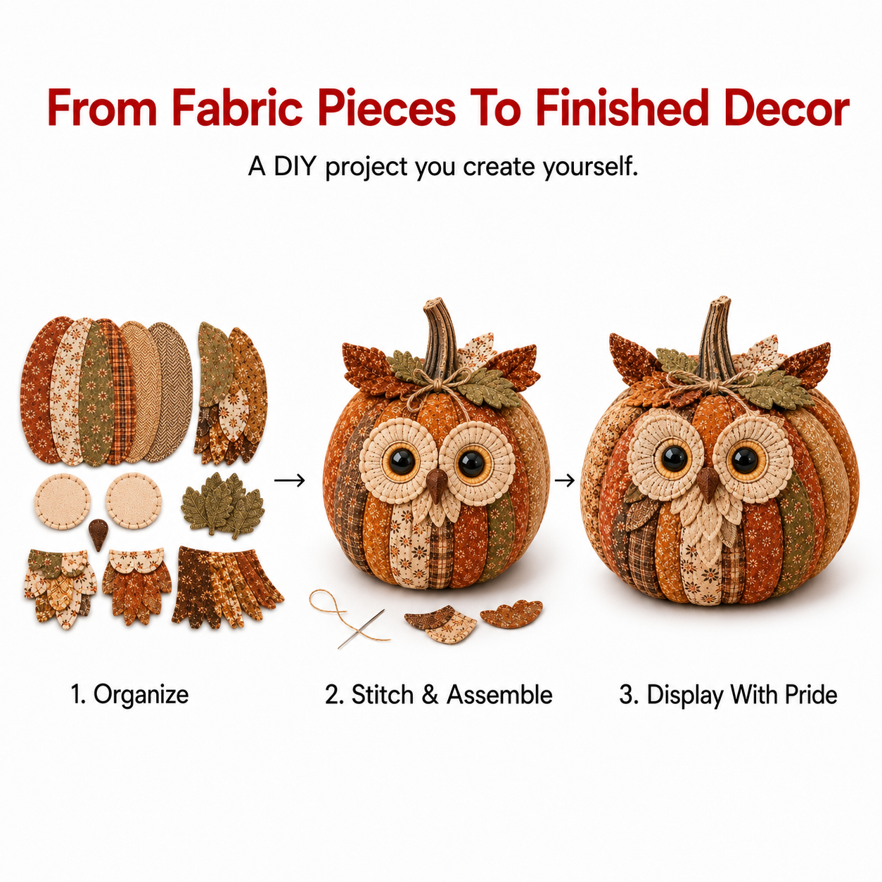 CozyCritters™ DIY Animal Pumpkin Sewing Kit