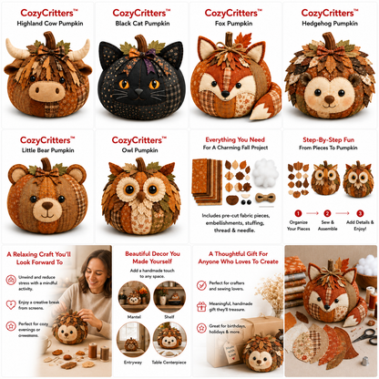 CozyCritters™ DIY Animal Pumpkin Sewing Kit