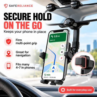 MirrorReach™ 360° Rearview Mirror Phone Holder