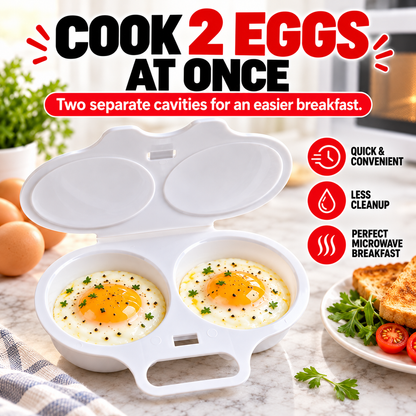 QuickNest™ Dual-Cavity Microwave Egg Cooker