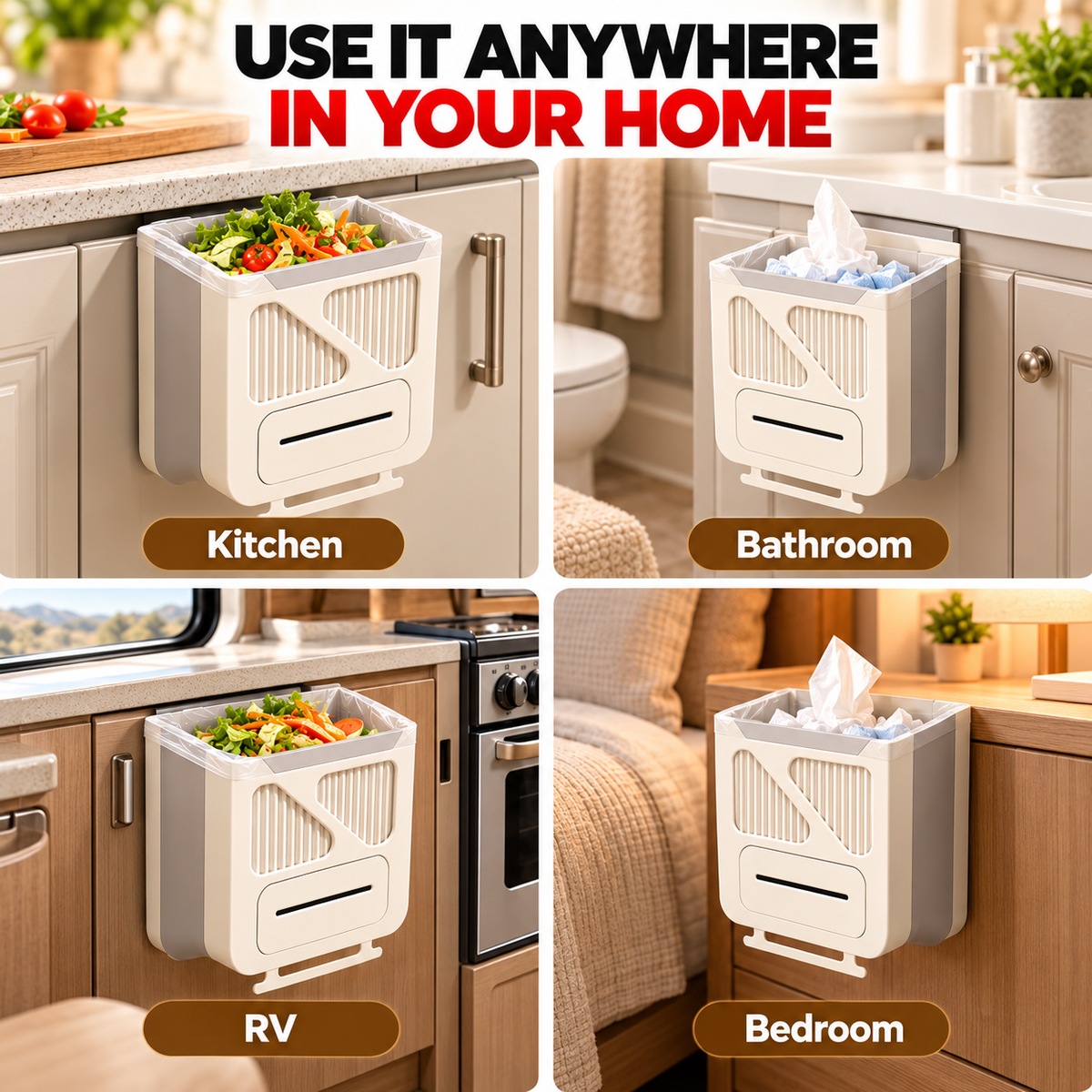 ScrapCatch™ Foldable Hanging Kitchen Trash Bin