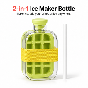 PressChill™ 2-in-1 Ice Cube Maker Bottle