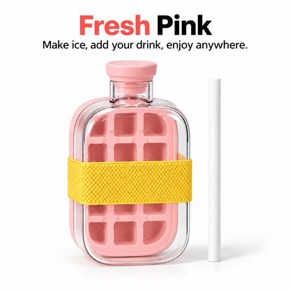 PressChill™ 2-in-1 Ice Cube Maker Bottle