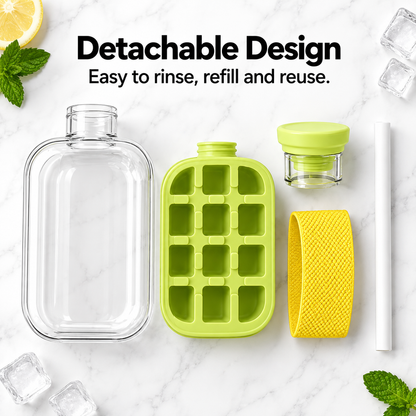 PressChill™ 2-in-1 Ice Cube Maker Bottle