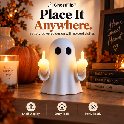 GhostFlip™ Glowing Halloween Ghost Decor Light