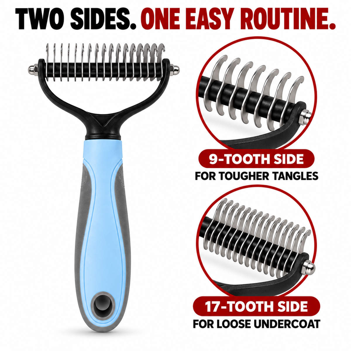 TangleLift™ Double-Sided Dematting Rake