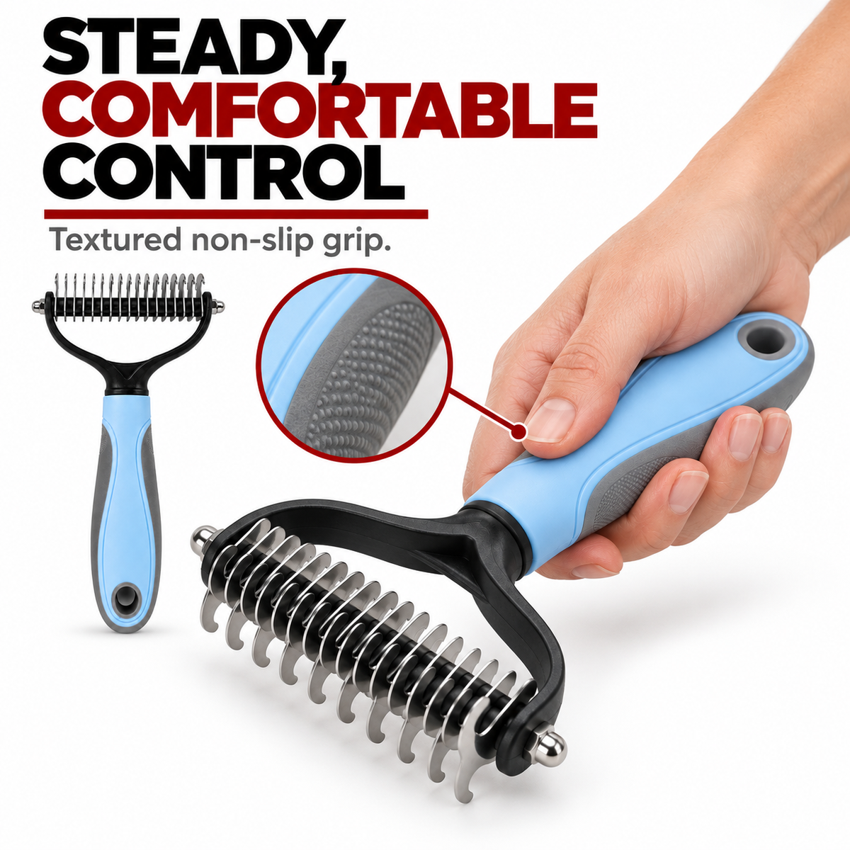 TangleLift™ Double-Sided Dematting Rake