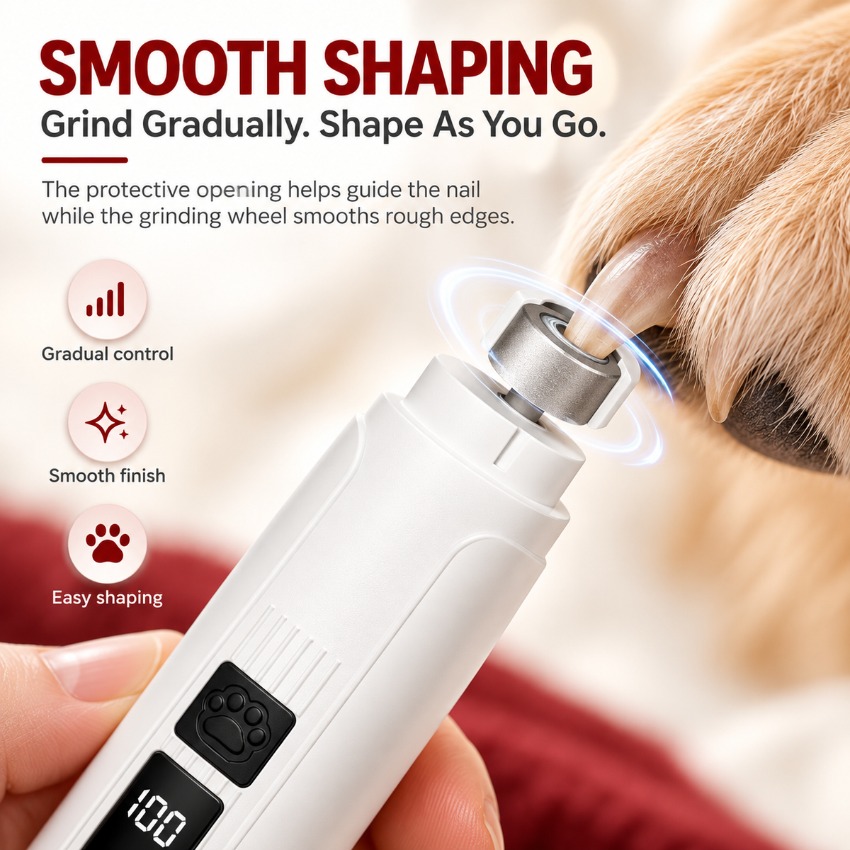 PawEase™ Electric Pet Nail Grinder