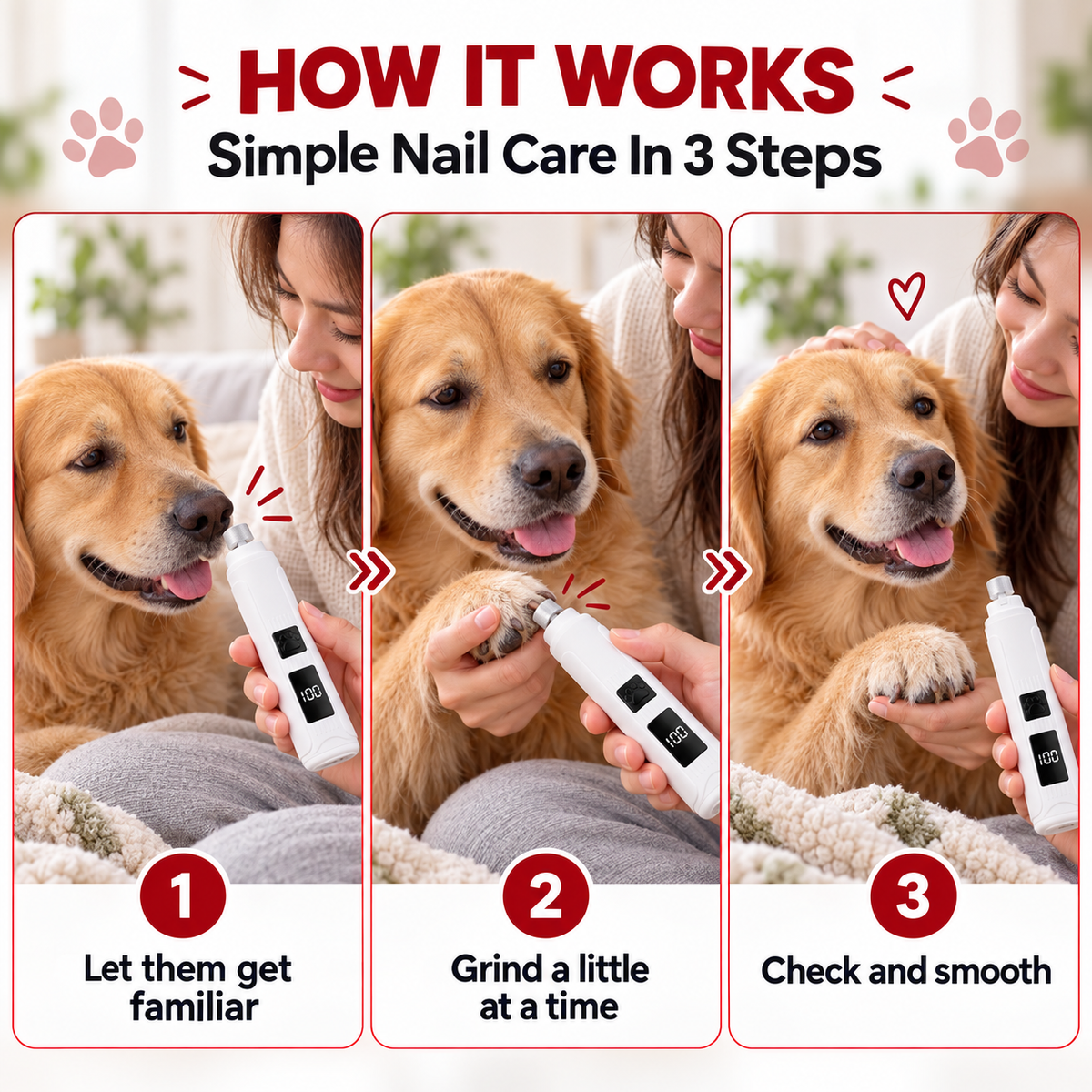 PawEase™ Electric Pet Nail Grinder
