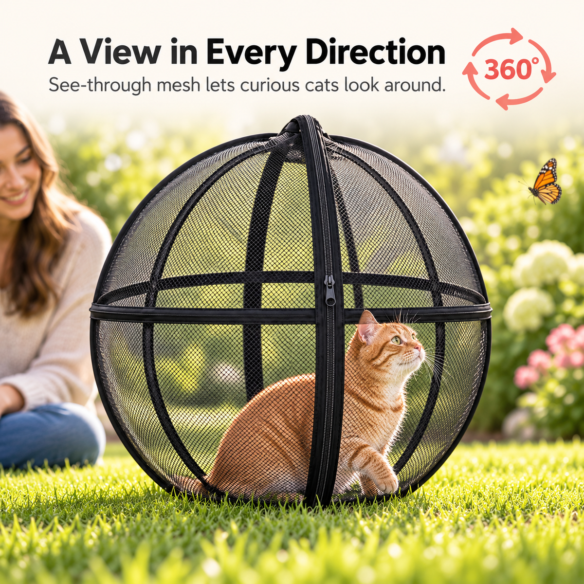 MewRoam™ 360° Rolling Cat Playpen