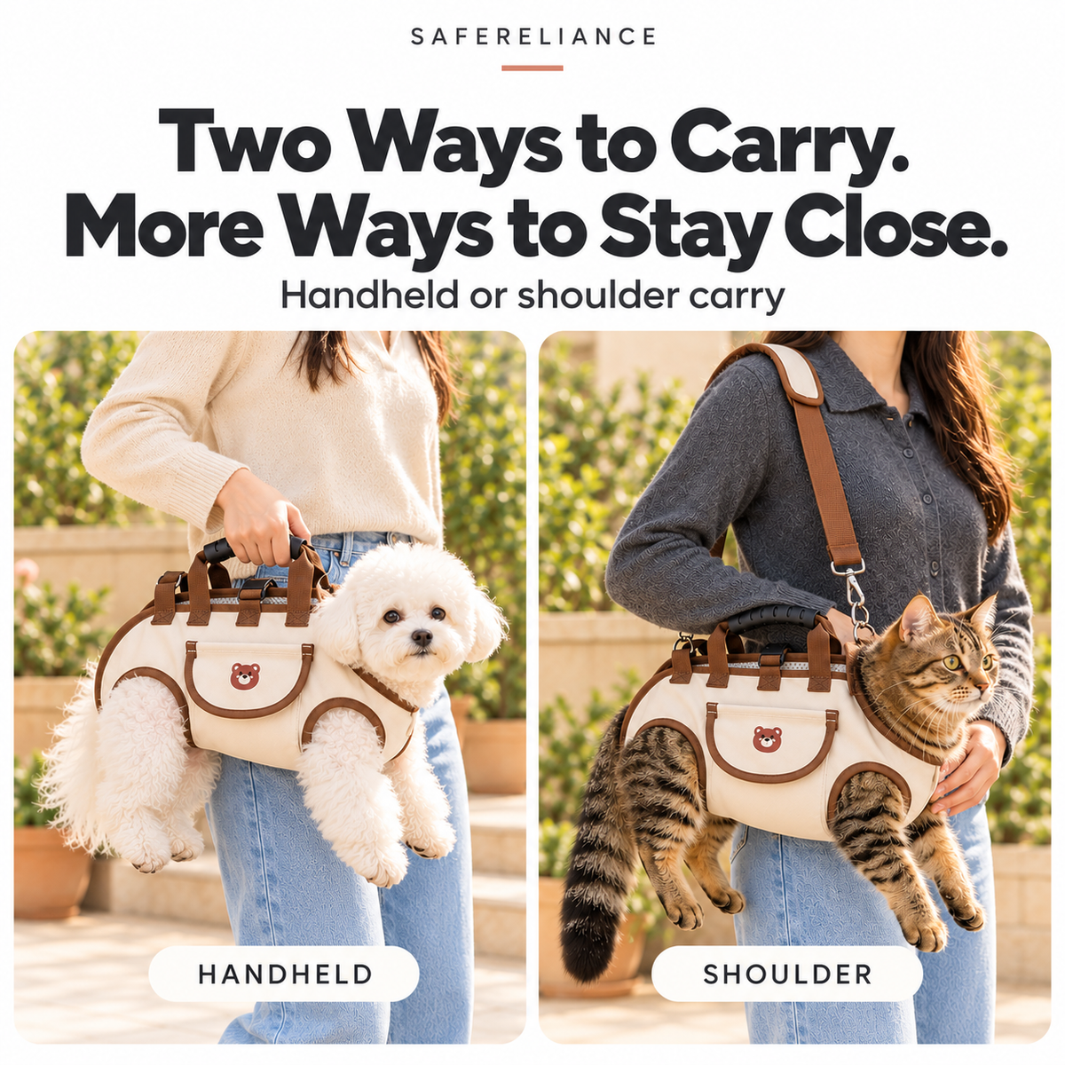 PawAlong™ 2-in-1 Pet Carrier for Cats & Small Dogs
