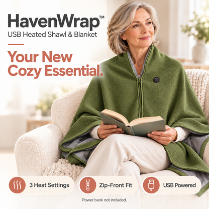 HavenWrap™ USB Heated Shawl & Blanket