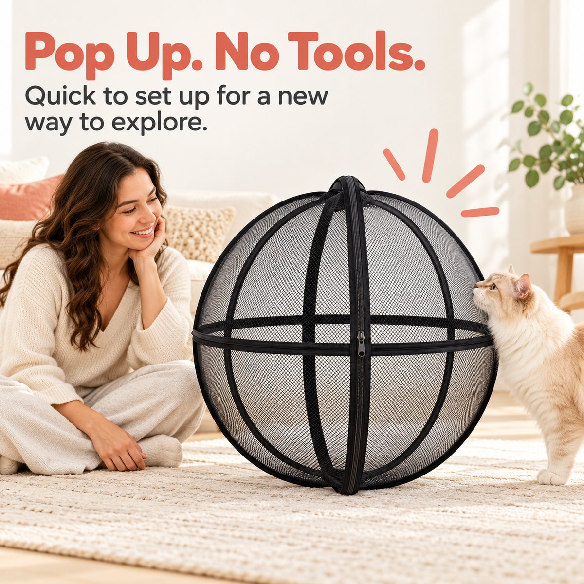 MewRoam™ 360° Rolling Cat Playpen