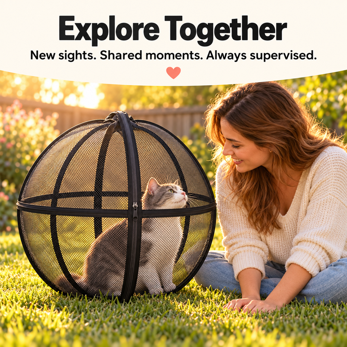 MewRoam™ 360° Rolling Cat Playpen